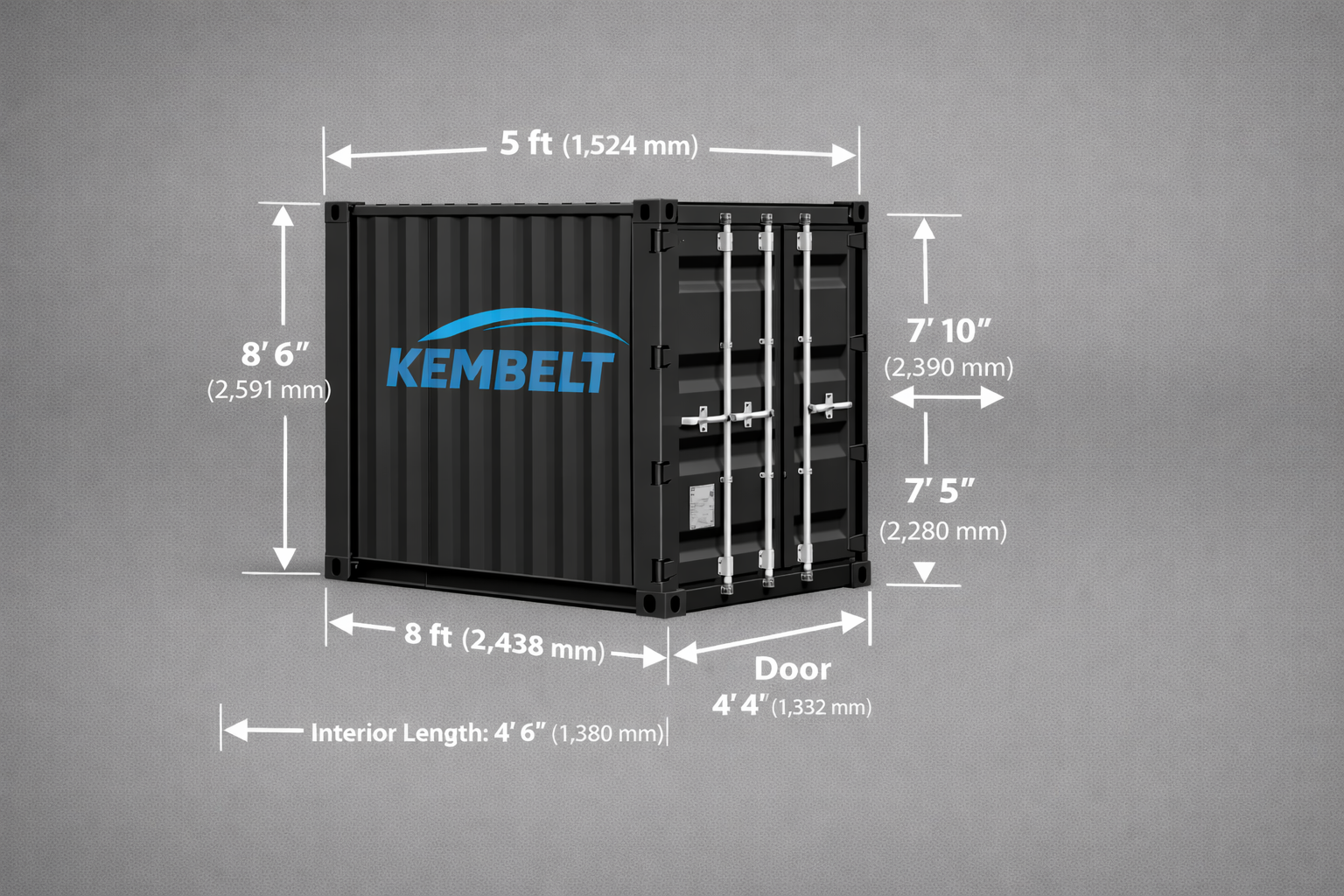 Container maritime 10 pieds Kembelt