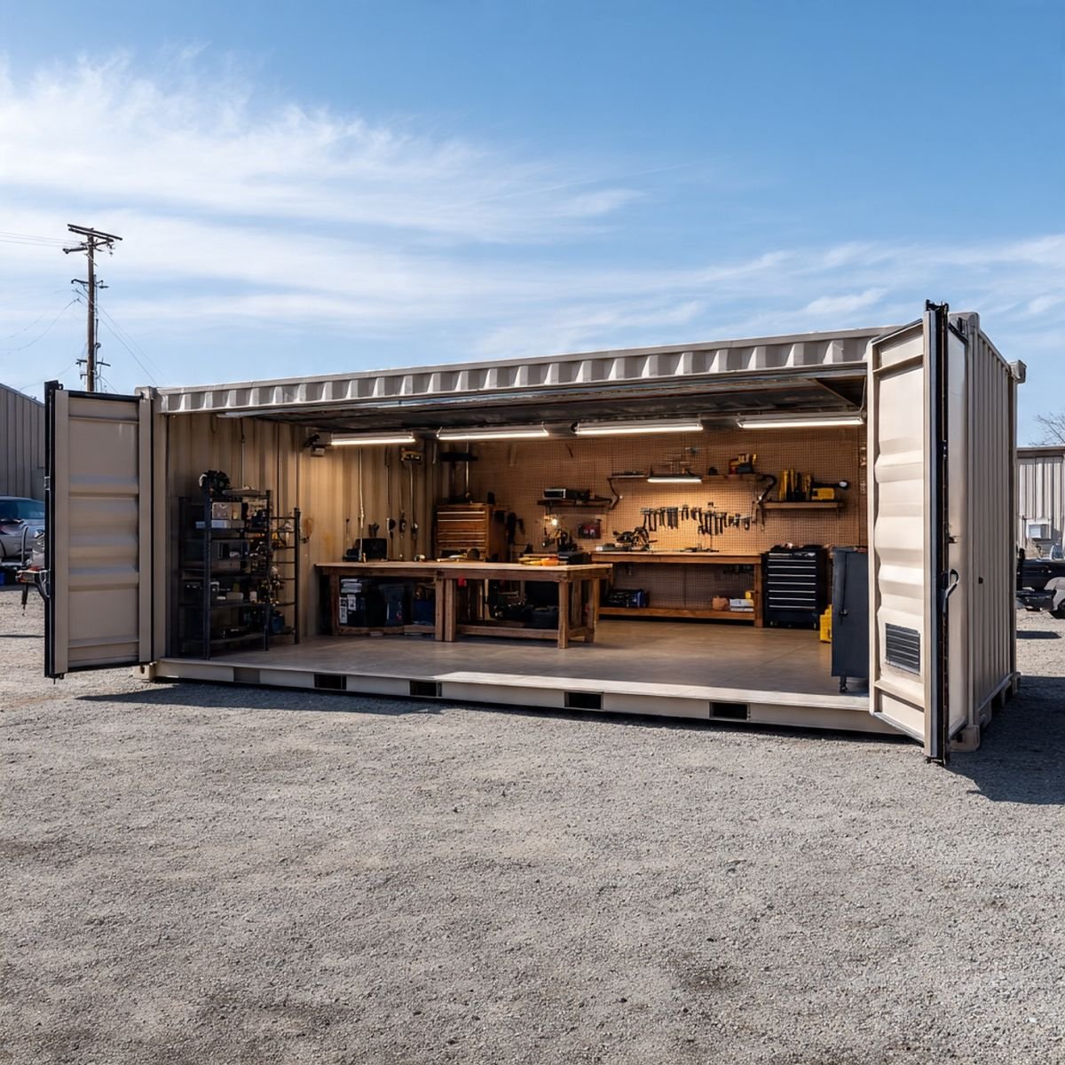 Atelier container professionnel